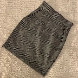 H&M Houndstooth Mini Skirt With Pockets